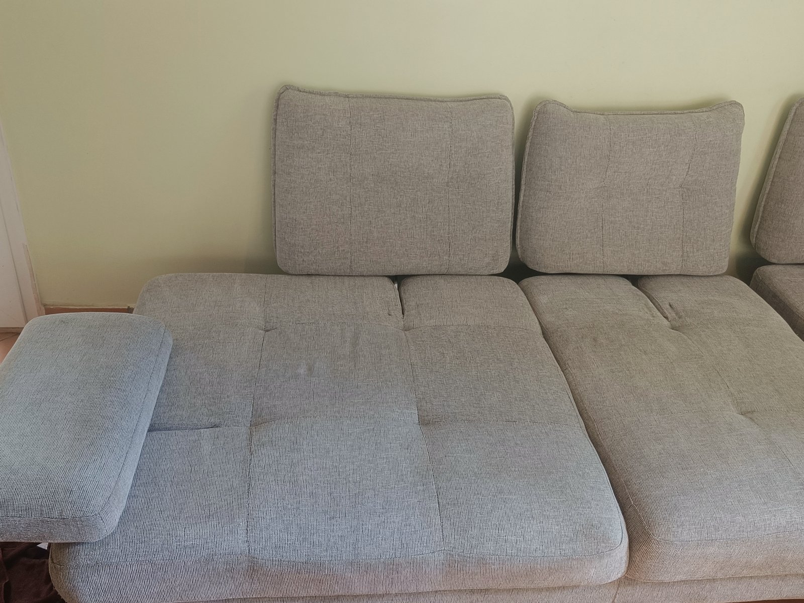 Après Nettoyage Canapé d'Angle Tissu